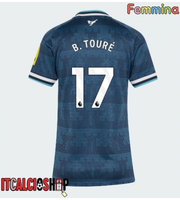 Newcastle United Bazoumana Toure #17 Seconda Maglia Femmina 2026-27 Manica Corta